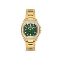 Ferro FL43008A-B6 Quartz Çelik Altın Rengi Yeşil Kadran 31 mm Kadın Kol Saati