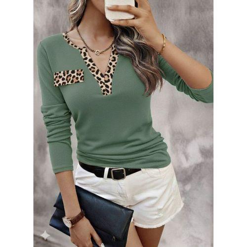 Kadın Uzun Kollu V Yakalı Kaşkorse Bluz