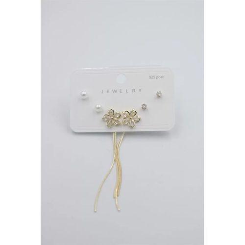 Çoklu Set Küpe - Altın