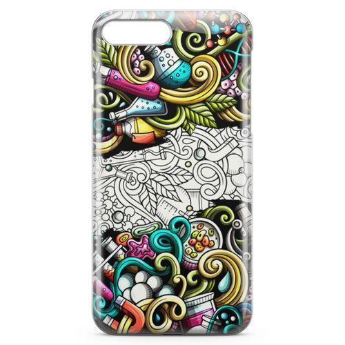 Apple iPhone 8 Plus Kılıf Kimya Doodle Arka Kapak Koruma Desenli Full Koruyucu