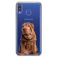 Samsung Galaxy M20 Kılıf Shar Pei Arka Kapak Koruma Desenli Full Koruyucu