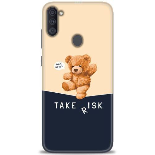 Samsung Galaxy M11 Kılıf HD Baskılı Kılıf - Take Risk + Tam Ekran Koruyucu