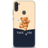 Samsung Galaxy M11 Kılıf HD Baskılı Kılıf - Take Risk + Tam Ekran Koruyucu