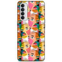 Lopard Oppo Reno 4 Pro Uyumlu Kılıf Sürreal Yüzler ♀ (6) Silikon Kılıf Desenli
