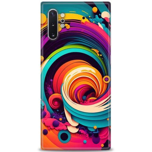 Samsung Galaxy Note 10 Plus Kılıf HD Baskılı Kılıf - Renk Hortumu + Tam Ekran Koruyucu