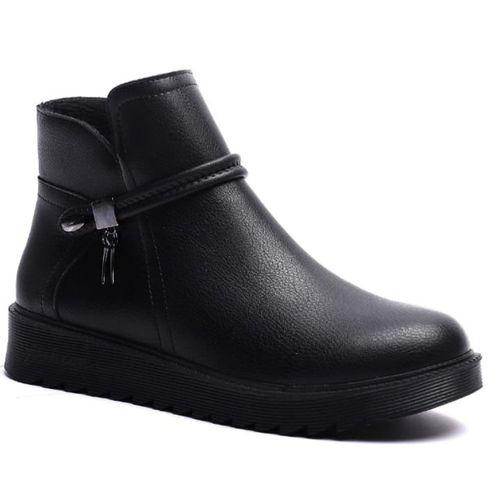 KUUM LONDON K1121001 Siyah Fermuarlı Kadın Bot