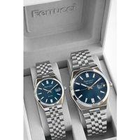 Ferrucci Çift Sevgili Saati Çelik Kordon 3 Atm Suya Dayanıklı Kol Saati VS.BLKT.0829