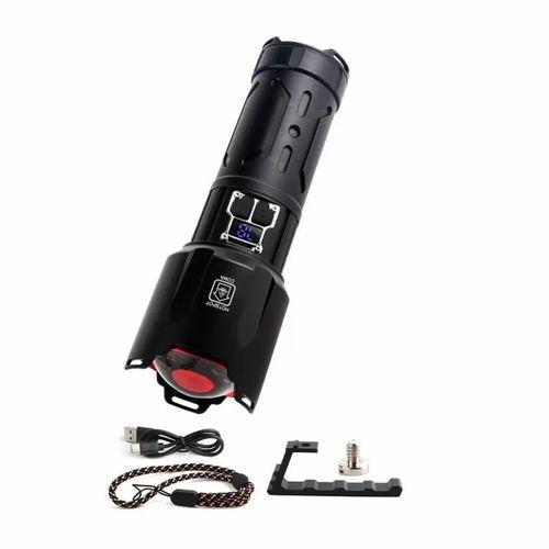 Bedotech Bd-2406 30w Tg Led Alüminyum Alaşımlı Zoomlu Type-c Dijital Göstergeli Şarjlı El Feneri