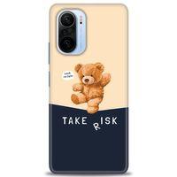 Xiaomi Redmi K40 Pro Kılıf HD Baskılı Kılıf - Take Risk + Tam Ekran Koruyucu