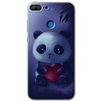 MRCİLETİSİM Honor 9 Lite Kılıf HD Desen Baskılı Arka Kapak + Temperli Cam - Bebek Panda