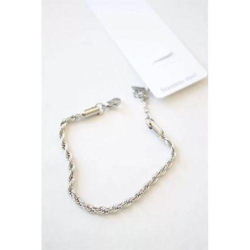 Burgu Çelik Bileklik 3mm - Gümüş