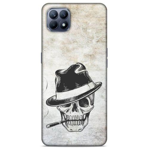 Lopard Huawei P40 Lite Uyumlu Kılıf Tattoo's (24) Darbe Emici Kılıf Şapkalı İskelet
