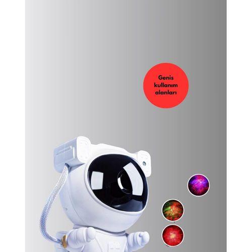 8 Efektli Astronot Galaxy Projektör Uzaktan Kumandalı Led Gece Lambası