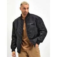 Unisex Uzun Kol Baskılı Bomber Ceket - Siyah