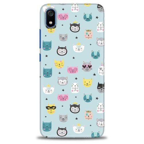 Xiaomi Redmi 7A Kılıf HD Baskılı Kılıf - Cats + Tam Ekran Koruyucu