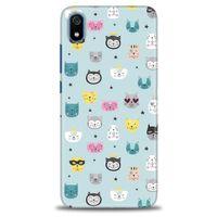 Xiaomi Redmi 7A Kılıf HD Baskılı Kılıf - Cats + Tam Ekran Koruyucu