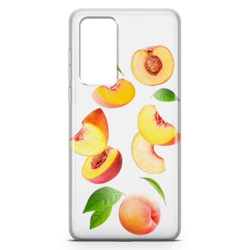 Huawei P40 Kılıf Şeftali Suyu Arka Kapak Koruma Desenli Full Koruyucu