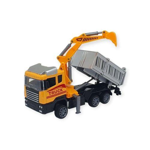 İş Makinası Taşıyan Sürtmeli Çekici Araç Seti - İnşaat Seti