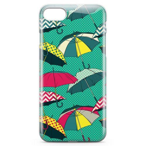 Apple iPhone 7 Kılıf Şemsiyeler Arka Kapak Koruma Desenli Full Koruyucu