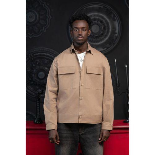 Oversize Çift Kapak Cepli İnce Kanvas Kumaş Astarsız Gömlek