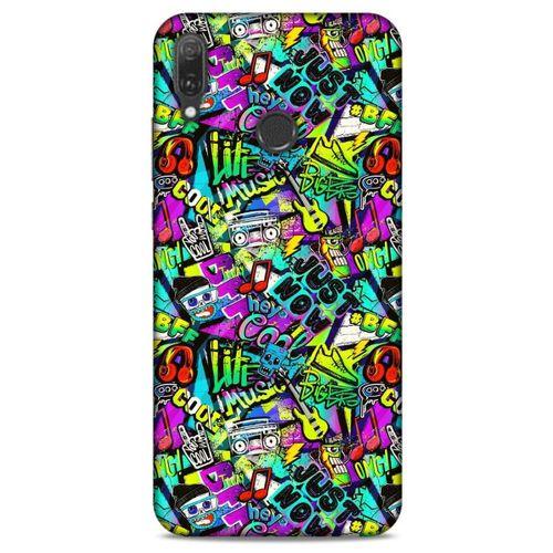 Graffitix (9) Desenli Silikon Kapak Huawei Y9 2019 Kılıf