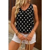 Kadın Askılı Yakası Büzgülü Puantiyeli Atlas Bluz