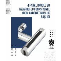 4 Modlu Musluk Başlığı | Şelale, Yağmur, Sprey, Köpük Akışı | Yüksek Basınç Performansı | Modern Tasarım