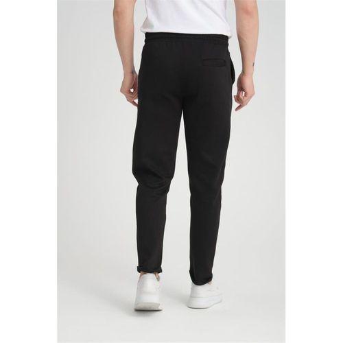 Premium Oxford Örme Regular Fit  Duble Paça Erkek Pantolon- Siyah