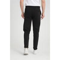 Premium Oxford Örme Regular Fit  Duble Paça Erkek Pantolon- Siyah