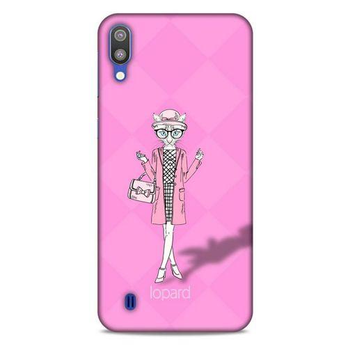 Samsung Galaxy M10 Kılıf FunnyMaX (21) Koruyucu Kapak Şeker Pembe Kedi