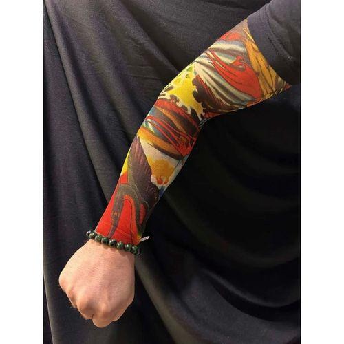 Giyilebilir Kol Dövmesi 3D Baskılı Çorap Dövme Kol Bacak Model 24