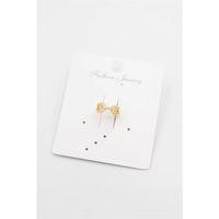 Taşlı Kıkırdak Küpe - Altın