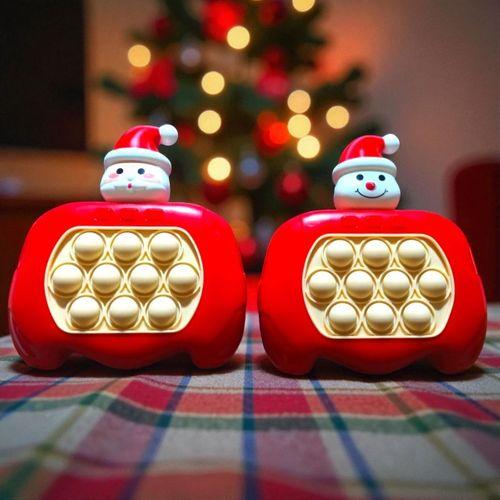 YÜKSEK KALİTE 2Lİ SET KARDAN ADAM POPİT NOEL BABA POPİT OYUNU SESLİ IŞIKLI POPİT YILBAŞI HEDİYELERİ