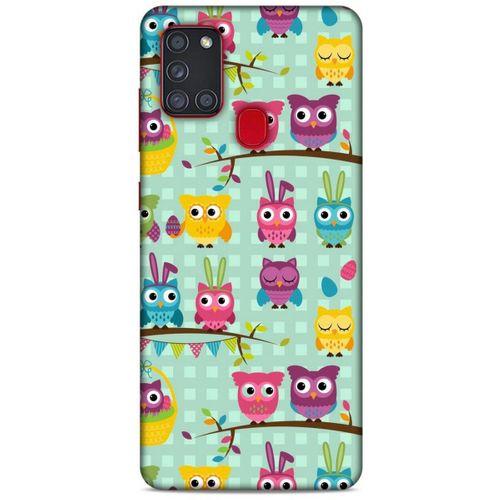 Baykuşlar (37) Desenli Silikon Kapak Telefon Kabı Samsung Galaxy A21s Kılıf