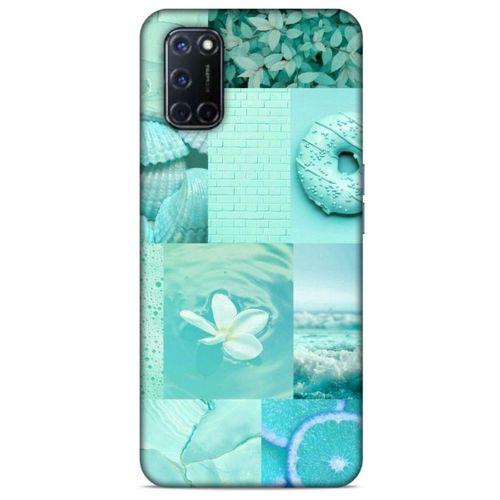 Oppo A52 Uyumlu Kılıf Yeşil Delisi (36) Glitter Kılıf Tropikal orman yeşili