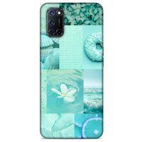 Oppo A52 Uyumlu Kılıf Yeşil Delisi (36) Glitter Kılıf Tropikal orman yeşili