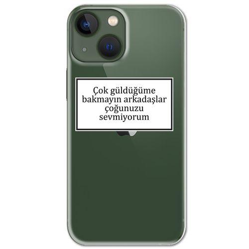 Iphone 13 Kılıf HD Yazı Baskılı Silikon Arka Kapak - Yazı 15