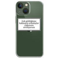 Iphone 13 Kılıf HD Yazı Baskılı Silikon Arka Kapak - Yazı 15