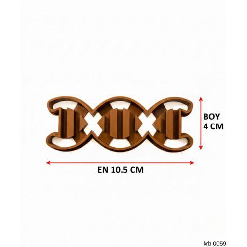 DNA Sarmalı Figürlü Kurabiye Kalıbı ve Hamur Kesici – Şeker Hamuru ve Oyun Hamuru İçin Tek Parça Kalıp