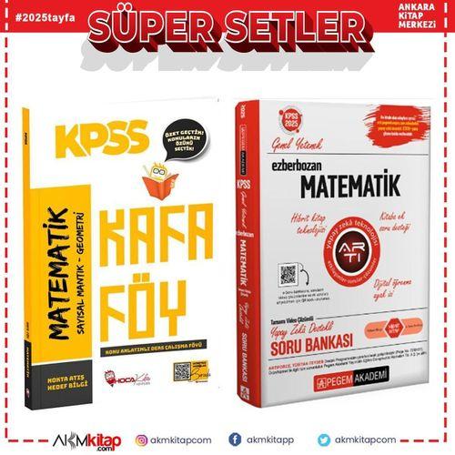 Hoca Kafası KPSS Matematik Konu Anlatımlı Kafa Föy ve Pegem Soru Bankası Seti 2 Kitap