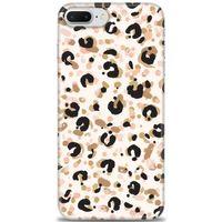 iPhone 8 Plus Kılıf HD Baskılı Kılıf - Leopar + Tam Ekran Koruyucu