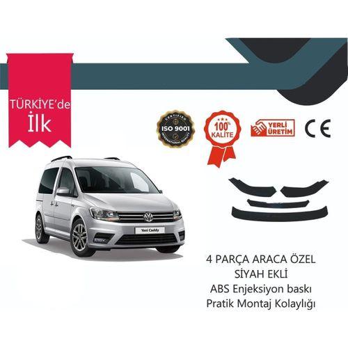 Vw Caddy 2016 Sonrası 4 Parça Ön Lip Siyah