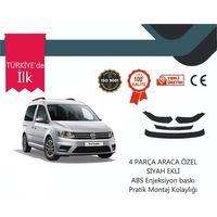 Vw Caddy 2016 Sonrası 4 Parça Ön Lip Siyah