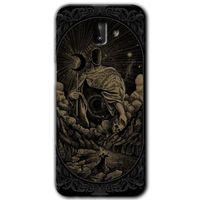 MRCİLETİSİM Samsung Galaxy J8 Kılıf HD Desen Baskılı Arka Kapak + Temperli Cam - Kıyamet