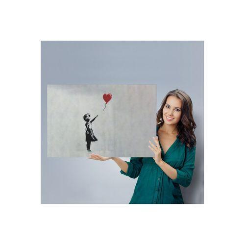 Banksy Kırmızı Balonu Uçup Giden Kız Kanvas Tablosu