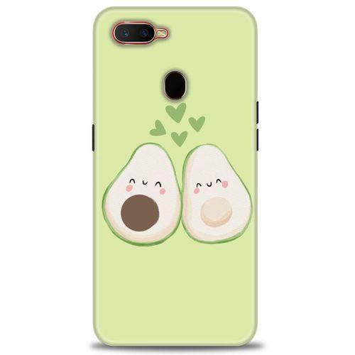 Oppo AX7 Kılıf HD Baskılı Kılıf - Avacado + Tam Ekran Koruyucu