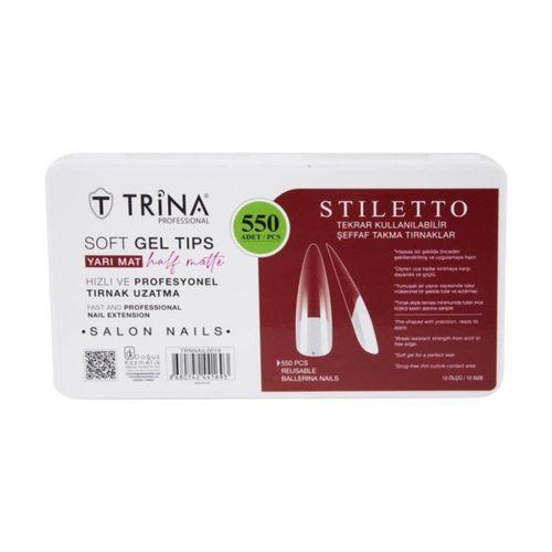 Soft Jel Takma Tırnak -Stilletto (Yarı Mat) 550' Li - 19