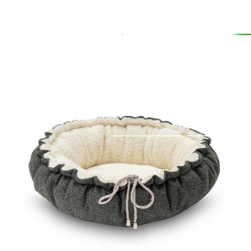 Pet Comfort Sunflower Çift Taraflı Koyu Yeşil/Ekru Kedi ve Köpek Yatağı 60cm
