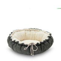 Pet Comfort Sunflower Çift Taraflı Koyu Yeşil/Ekru Kedi ve Köpek Yatağı 60cm