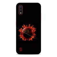 Lopard Samsung Galaxy A01 Uyumlu Kılıf FireX (47) Crystal Flex Kılıf Satürn Ateşi